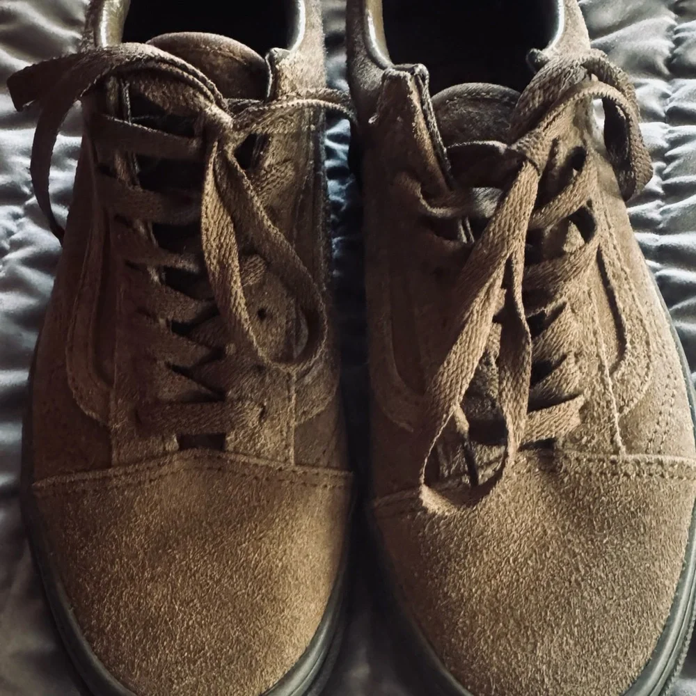 Vans Brown Suede Old Skool Sneakers with Black Soles
